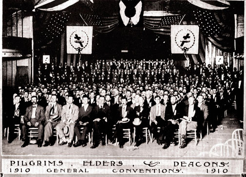 Zebranie braci pielgrzymów, starszych i diakonów na konwencji generalnej (USA) w 1910 roku